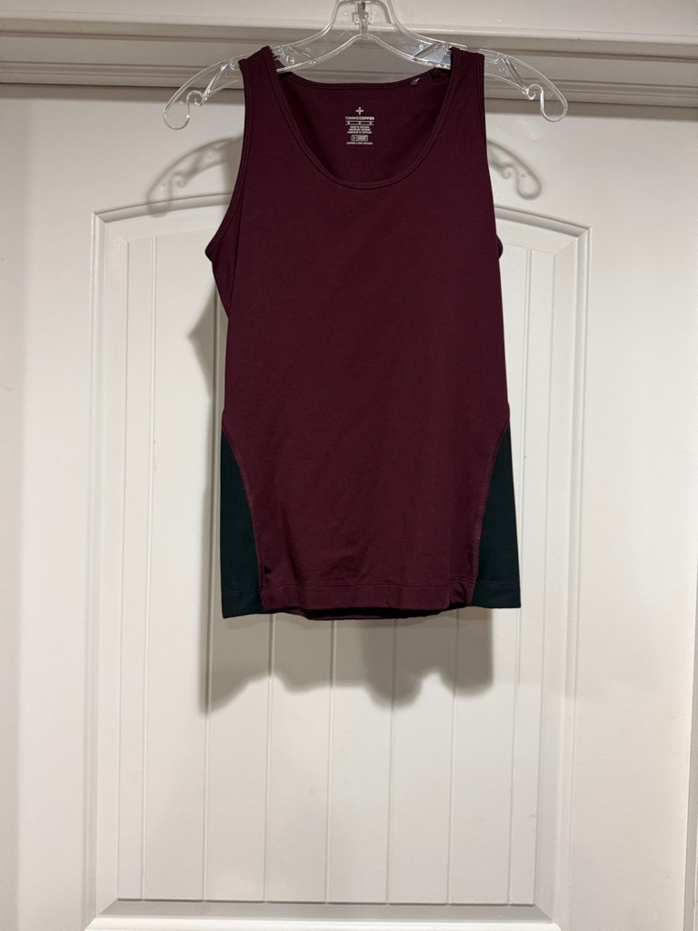 Tommie Copper Lower Back Support Thank Size M Burgundy Color.